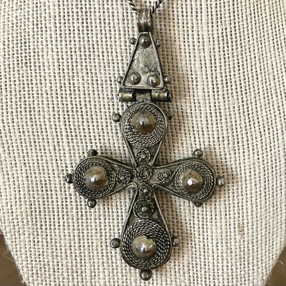 Vintage coptic cross pendant